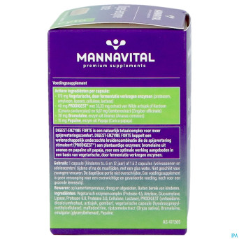 Mannavital digest enzyme  forte    v-caps 60
