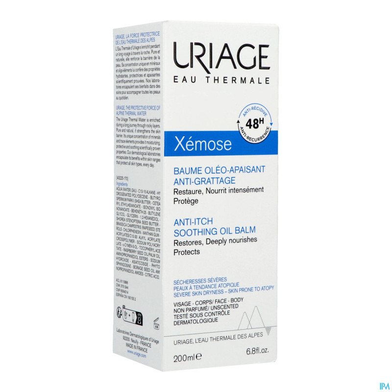 Uriage xemose baume oleo apaisant a/grattage 200ml