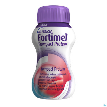 Fortimel compact protein fraich. fr.rouge 4x125ml