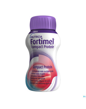 Fortimel compact protein fraich. fr.rouge 4x125ml