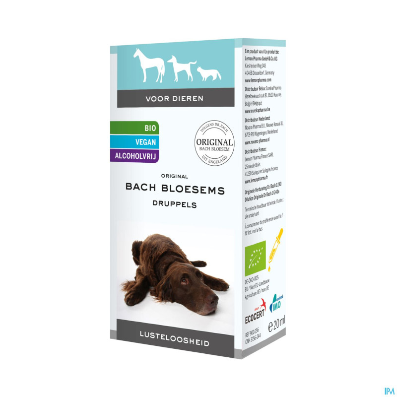 Fleurs de bach animaux indolence gouttes    20ml
