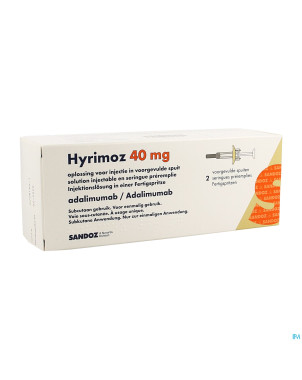 Hyrimoz 40mg sol inj 50mg/ml ser preremp. 2x0,8ml