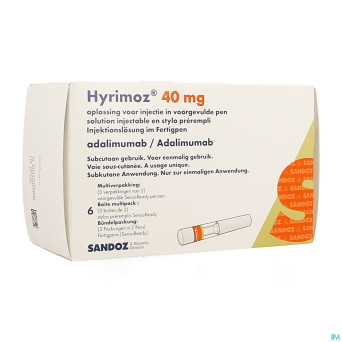 Hyrimoz 40mg sol inj 50mg/ml sensoready stylo  6