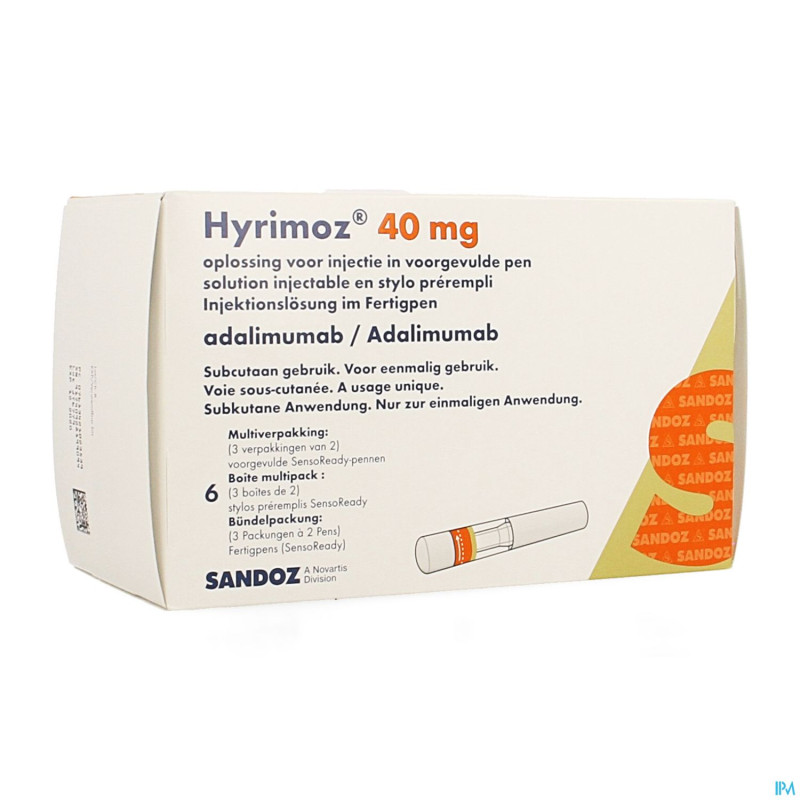 Hyrimoz 40mg sol inj 50mg/ml sensoready stylo  6