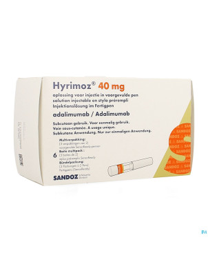 Hyrimoz 40mg sol inj 50mg/ml sensoready stylo  6