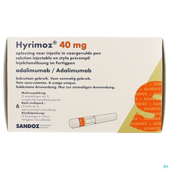 Hyrimoz 40mg sol inj 50mg/ml sensoready stylo  6