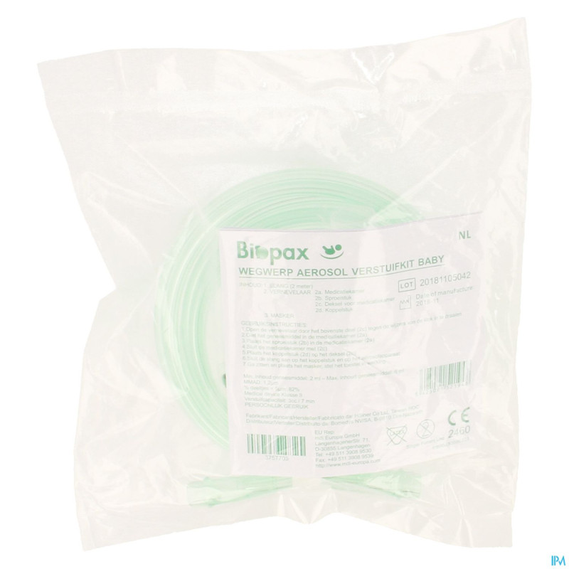 Biopax masque aerosol kit atomisat.jet.bebe hsiner