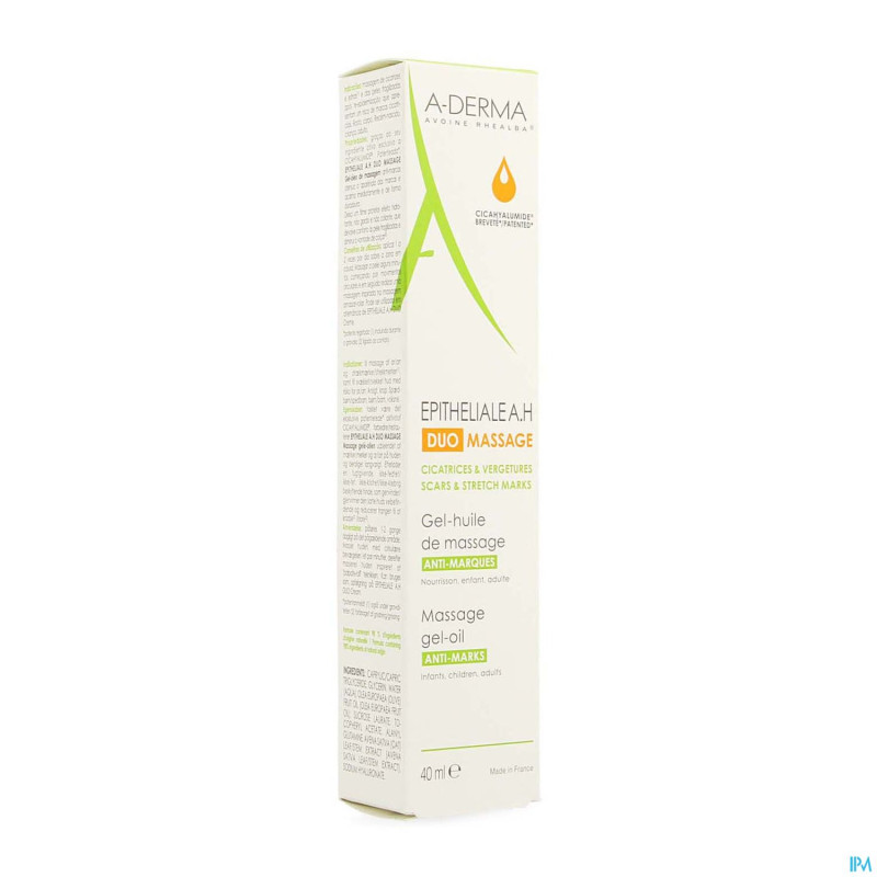 Aderma epitheliale ah duo gel huile massage   40ml