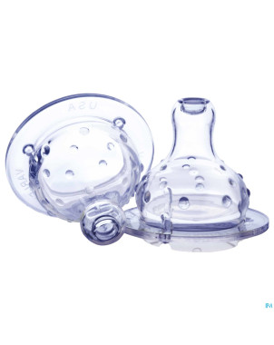 Nuby tetine anti-colique col large  +4m