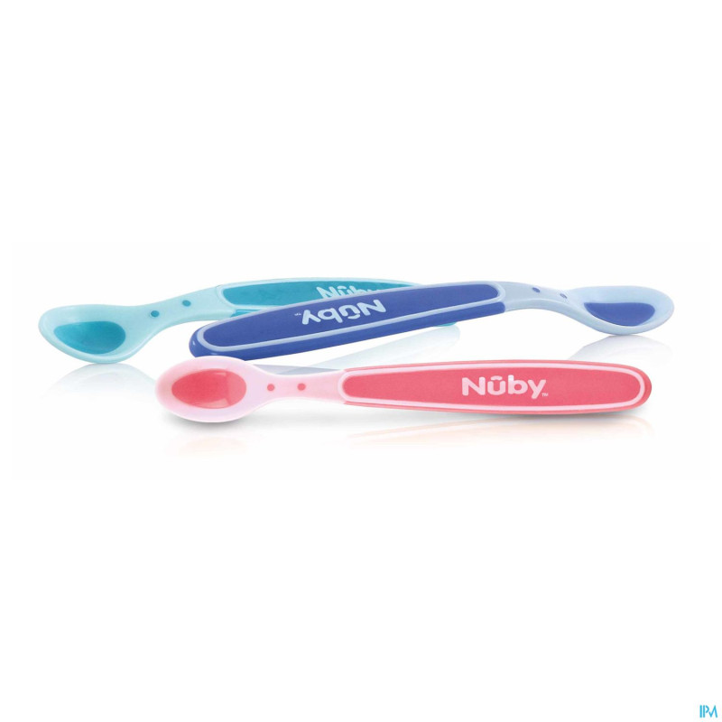 Nuby cuilleres thermosensibles 3 mix +3m