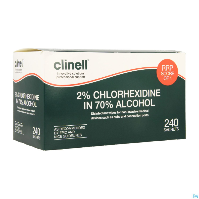 Clinell lingette alc. + 2% chlorehexidine 240