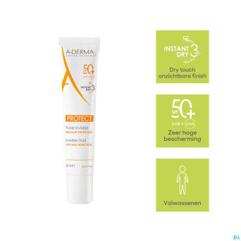 Aderma protect fluide invisible 40ml