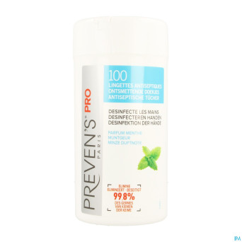Preven's a/septiques lingettes menthe    100