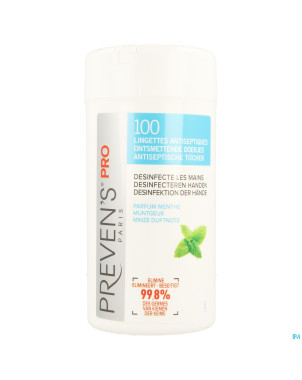 Preven's a/septiques lingettes menthe    100