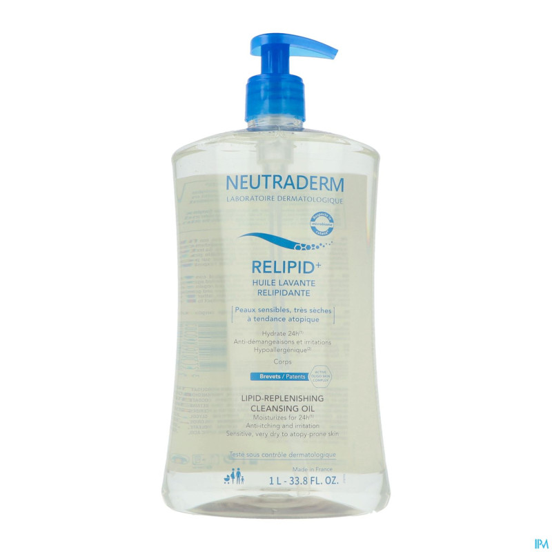 Neutraderm relipid+ huile lavante relididant fl 1l