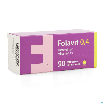 Folavit 0,4mg    comp 90x0,4mg nf   cnk 4421-087