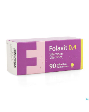 Folavit 0,4mg    comp 90x0,4mg nf   cnk 4421-087