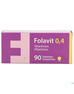 Folavit 0,4mg    comp 90x0,4mg nf   cnk 4421-087