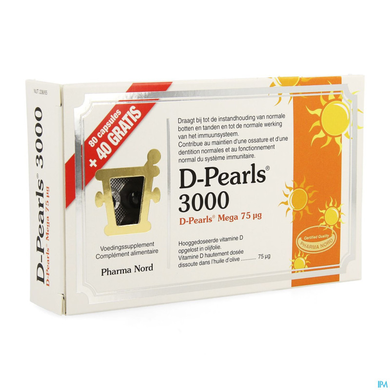 D-pearls 3000 caps 80 + caps 40    promo pack