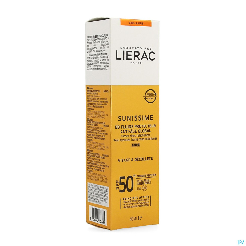 Lierac sunissime bb fluid dore visage ip50 tb 40ml