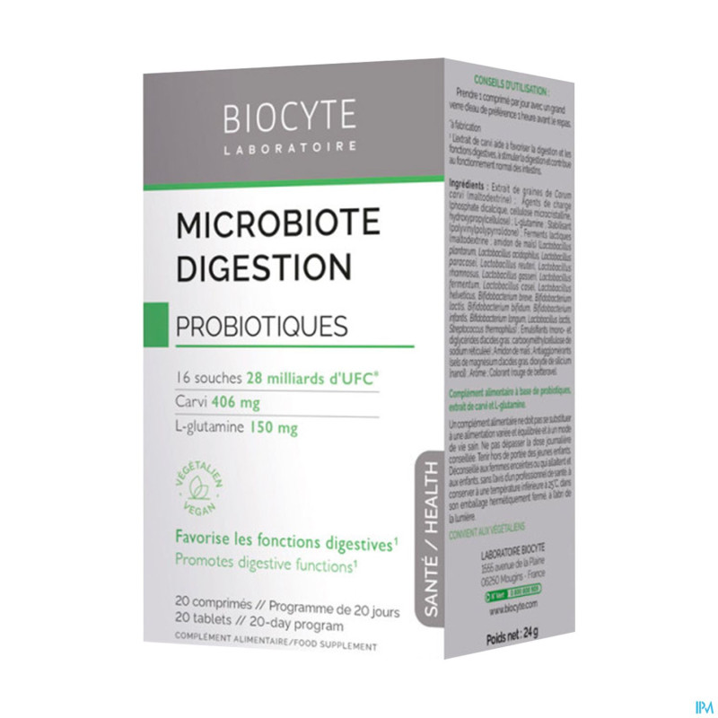 Biocyte microbiote digestion    comp 20