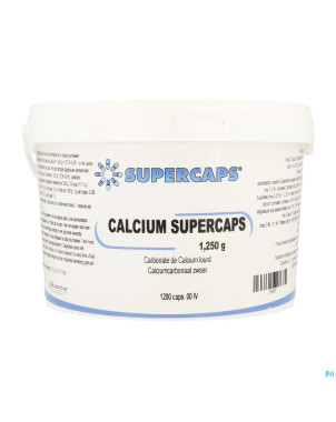 Calcium carb. supercaps caps 1200x1250mg ivoire