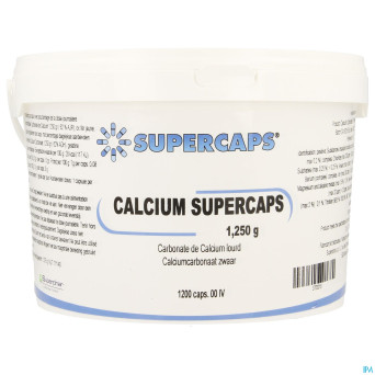 Calcium carb. supercaps caps 1200x1250mg ivoire