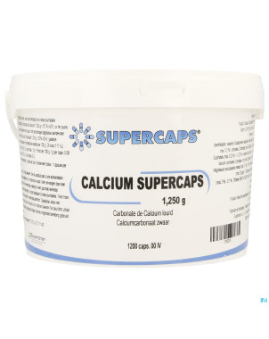 Calcium carb. supercaps caps 1200x1250mg ivoire