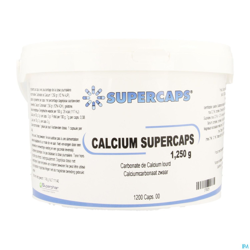 Calcium carb. supercaps caps 1200x1250mg