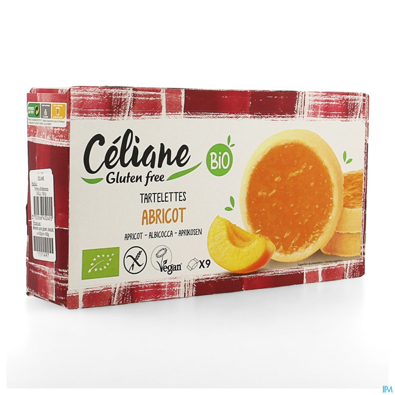 Celiane tartelettes abricot bio    150g revogan