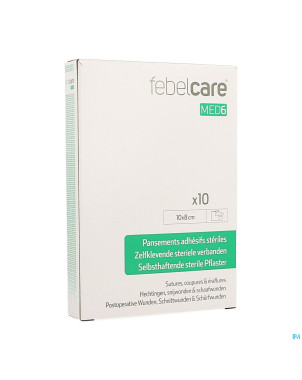 Febelcare med6 pansem. adhesifs steril.10x8cm 10pc