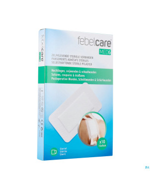 Febelcare med6 pansem. adhesifs steril.15x9cm 10pc