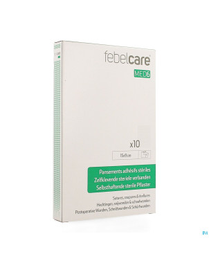 Febelcare med6 pansem. adhesifs steril.15x9cm 10pc