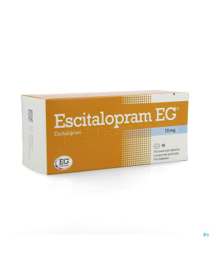 Escitalopram eg pi pharma 10mg    comp pell 98 pip