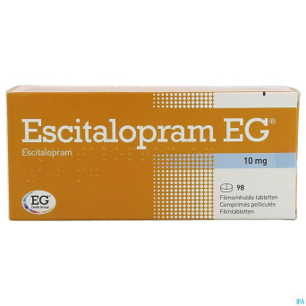 Escitalopram eg pi pharma 10mg    comp pell 98 pip