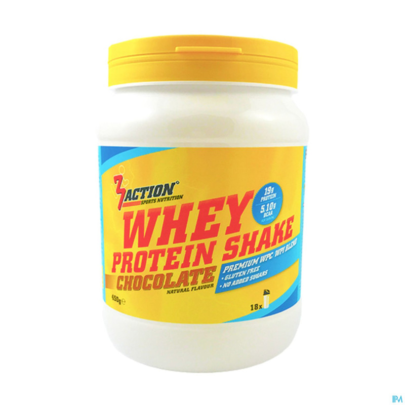 3action whey protein shake chocolate 450g