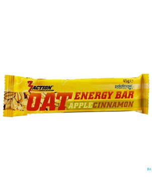 3action oat energy bar apple cinnamon 45g