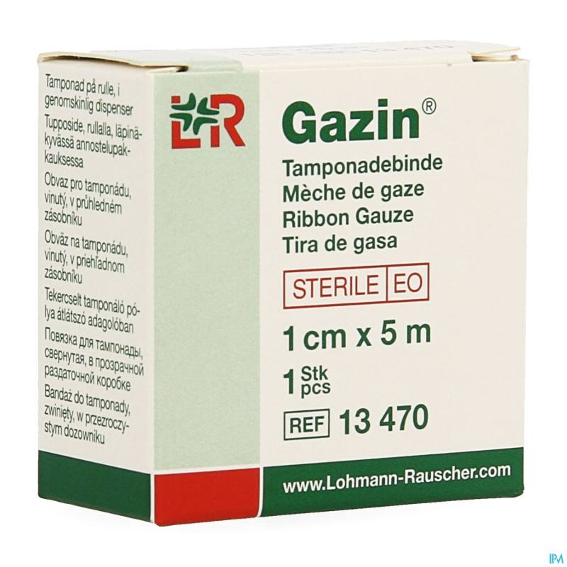 Gazin meche bande sterile rouleau    1cmx5m