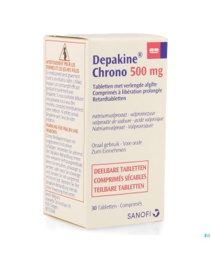 Depakine chrono 500 lib. prolongee comp 30 fl