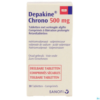 Depakine chrono 500 lib. prolongee comp 30 fl