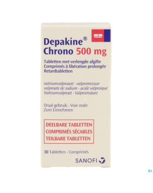 Depakine chrono 500 lib. prolongee comp 30 fl