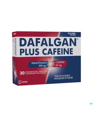 Dafalgan plus cafeine 500mg/65mg comp pell 30