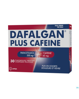 Dafalgan plus cafeine 500mg/65mg comp pell 30