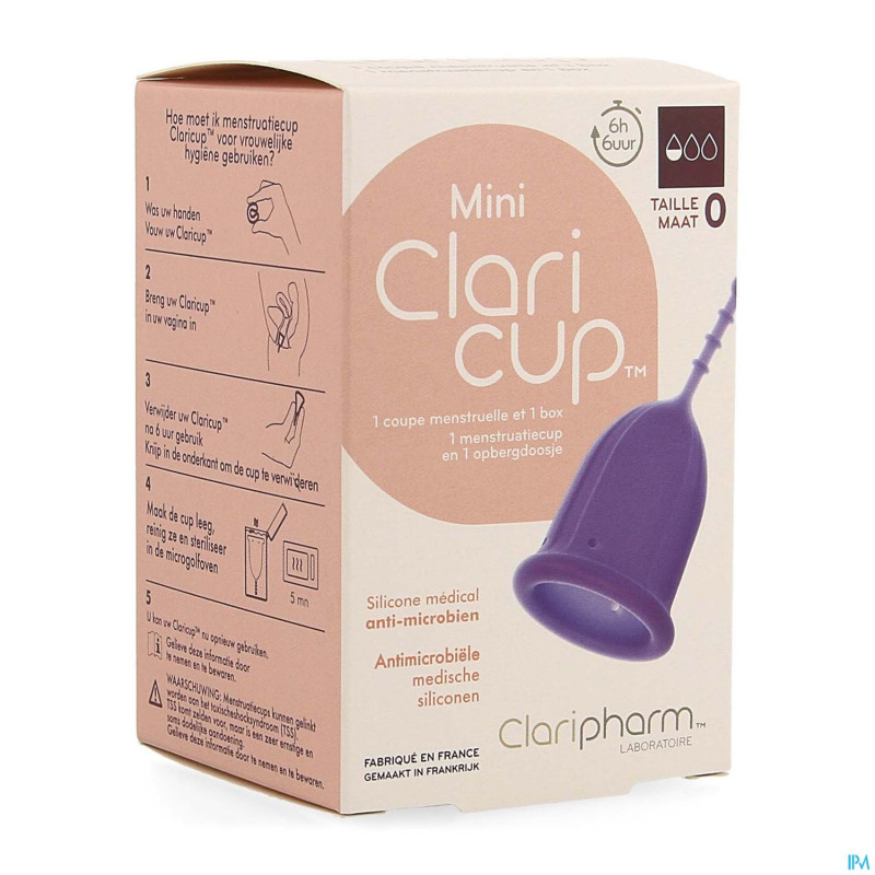 Claricup coupelle menstruelle taille 0