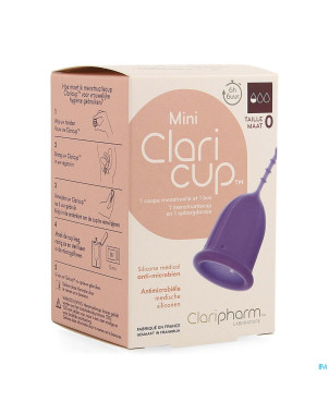 Claricup coupelle menstruelle taille 0