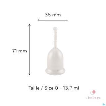 Claricup coupelle menstruelle taille 0