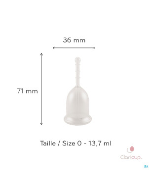 Claricup coupelle menstruelle taille 0