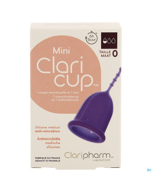 Claricup coupelle menstruelle taille 0