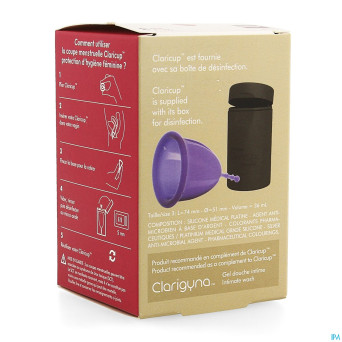 Claricup coupelle menstruelle taille 3