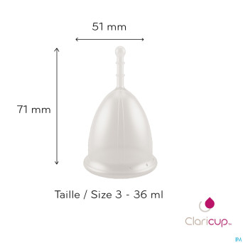 Claricup coupelle menstruelle taille 3